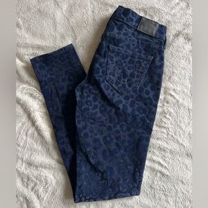 Blue Leopard Print Women True Religion Jeans